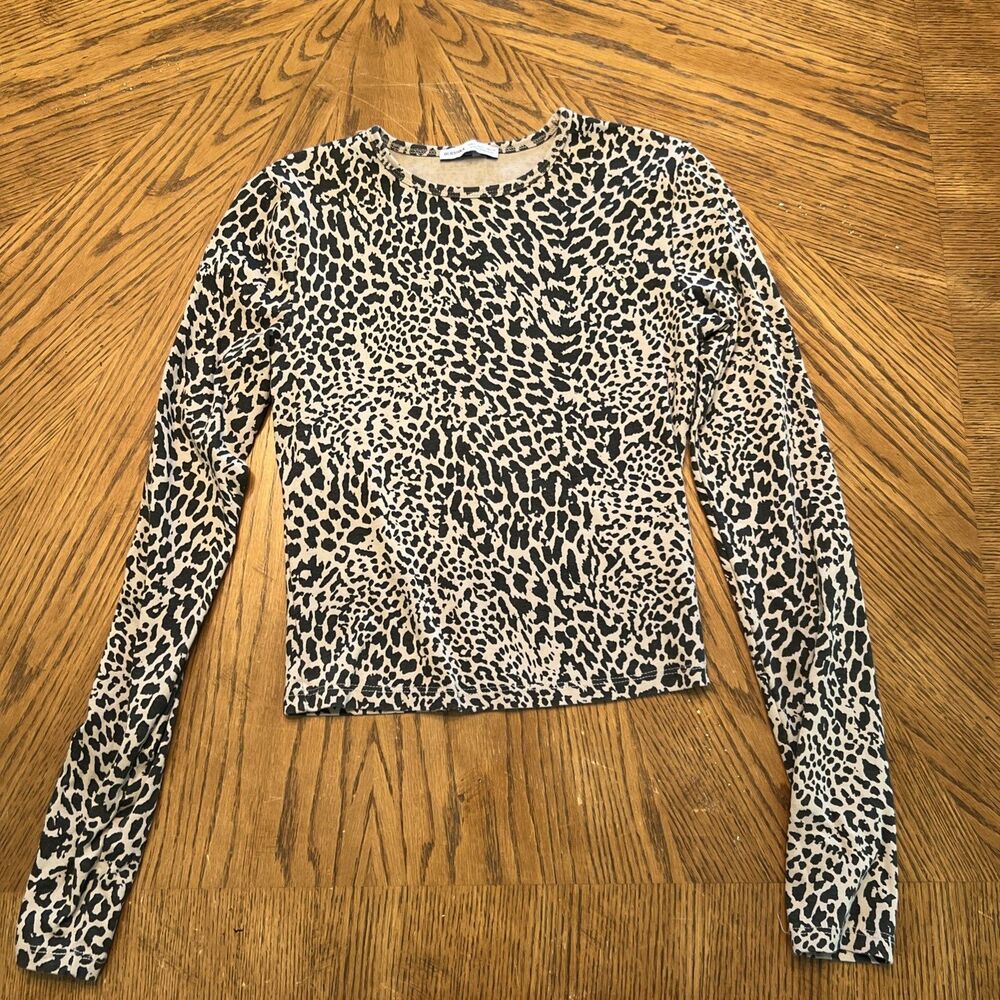 Berhska Long Sleeve Top Animal Print-Large